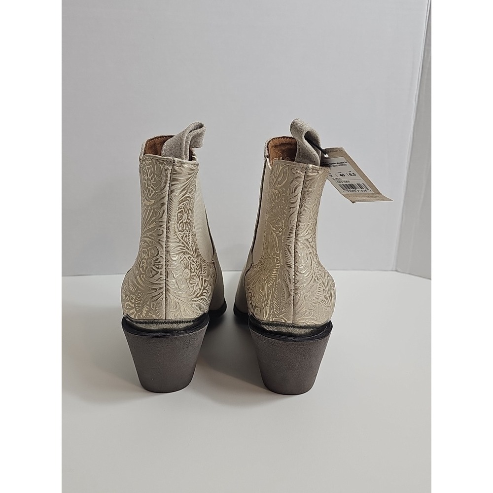 Ariat Women's Bradley Western Chelsea Boot Cloud White leather. Size 9B - Picture 4 of 14
